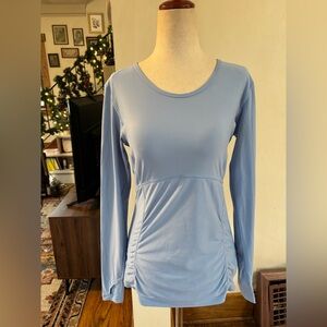 COOLIBAR Wavecrest Ruched Rash Guard Sun Protection UPF Long Sleeve Small